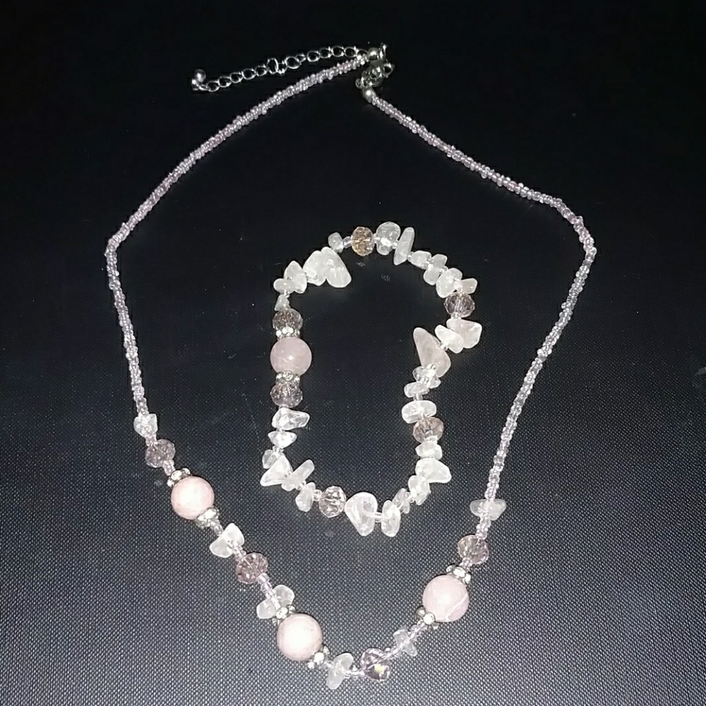 Pink crystal bracelet
